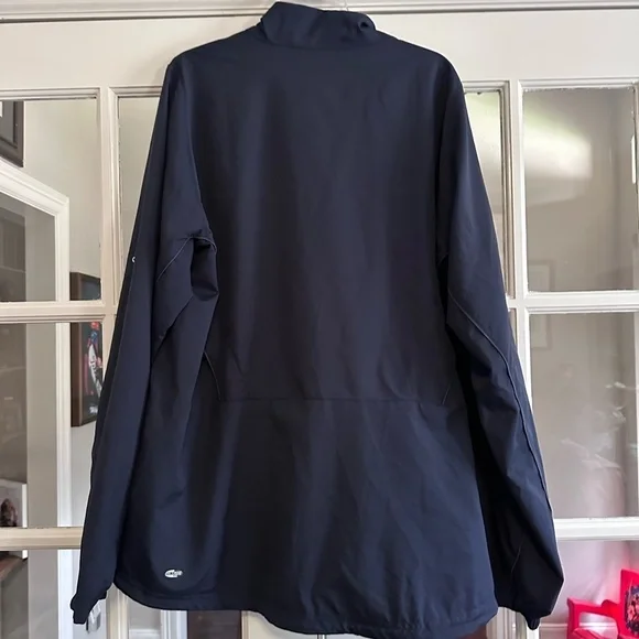 Adidas Blue Windbreaker Jacket Zip-Up Athletic - Picture 3 of 4